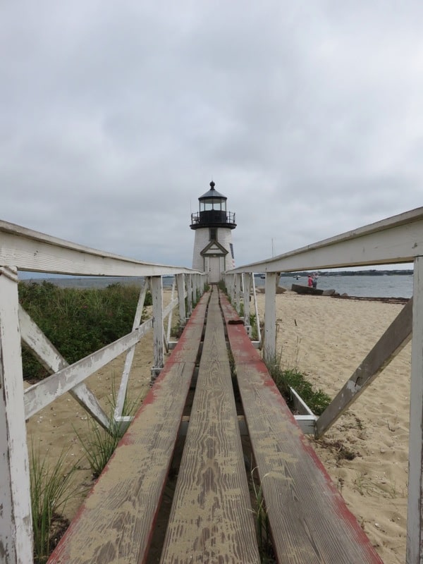 The walkway at Brant Point Lighthouse