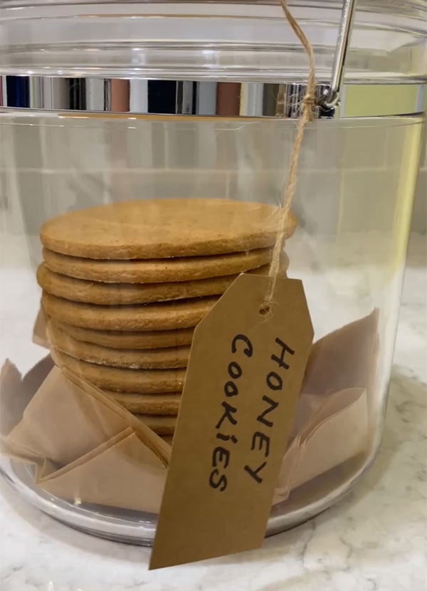 Soft Honey Cookies in Airtight Container