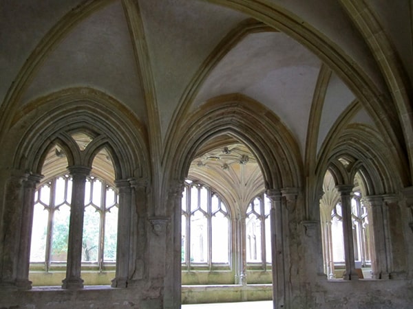 Lacock Abbey England Arched Doorways to Cloisters