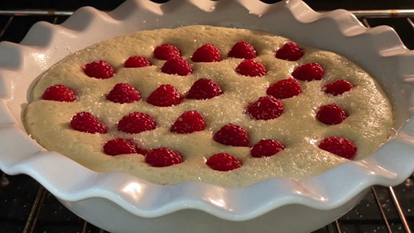 Raspberry Buttermilk Cake Bake at 350 for 10 Minutes