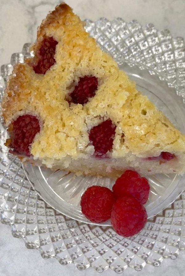 Raspberry Buttermilk Cake Slice