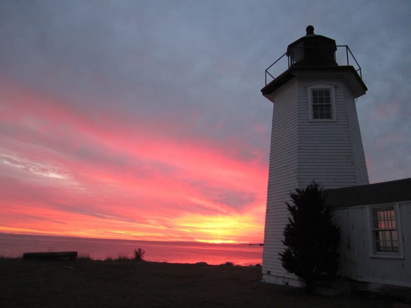 Wings Neck Lighthouse at Sunset